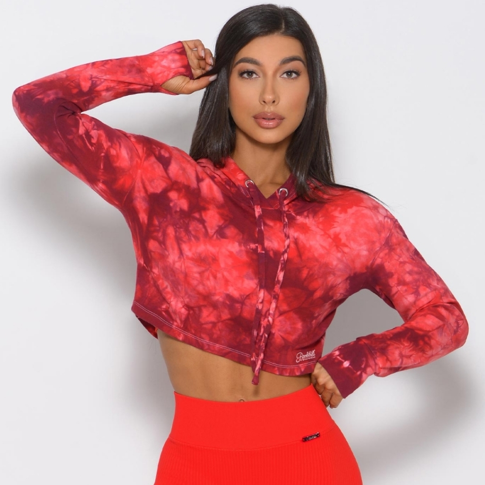 Bombshell Sportswear red tye dye hoodie S